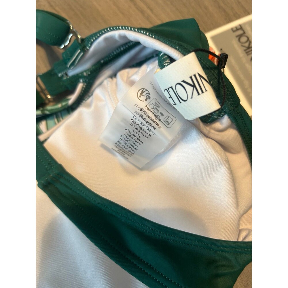 Women’s Hanna Nikole Green Tropical High Waisted Tummy Control Set Size M - Picture 7 of 7